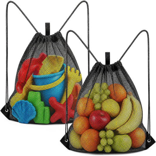 Sac de sport à cordon: format léger, aération en maille, Lot de 2, 50 × 45 cm