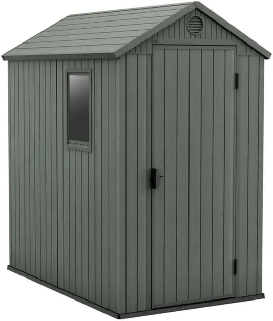 Abri de Jardin en Résine Vert Boisé 4x6 - KETER Darwin, Haute Résistance Extérieure