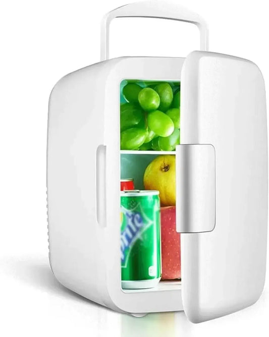 Réfrigérateur Portable 6L avec Poignée, Fonction Chaud/Froid pour Chambre, Voiture, Bureau, Soins de la Peau, Nourriture