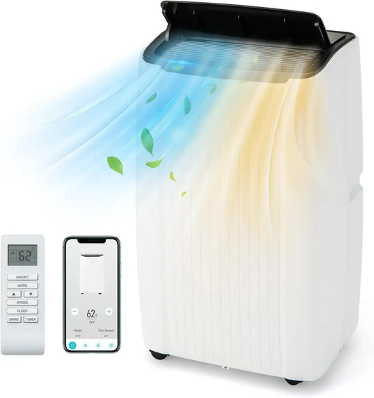 Climatiseur Portable 14000BTU 6-en-1 avec Télécommande et WiFi