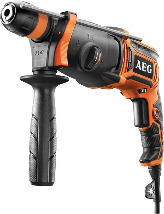 AEG - Marteau Perforateur SDS-Plus 800W, 24mm Béton, 3 Forets et 2 Burins Inclus